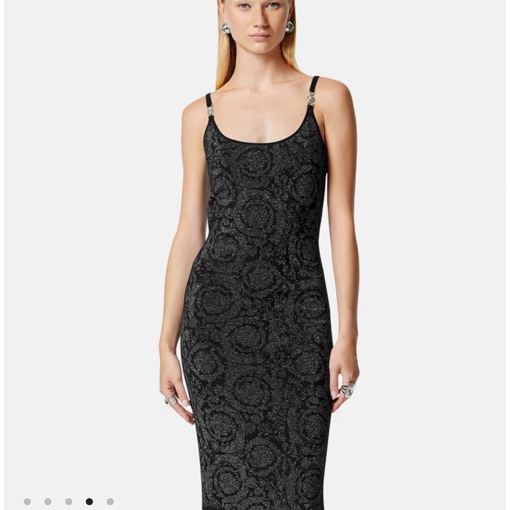 Versace Barocco knitted lurex Dress